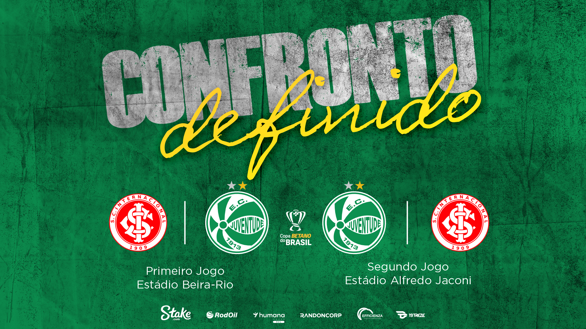 Internacional será o adversário do Juventude na 3ª fase da Copa do Brasil